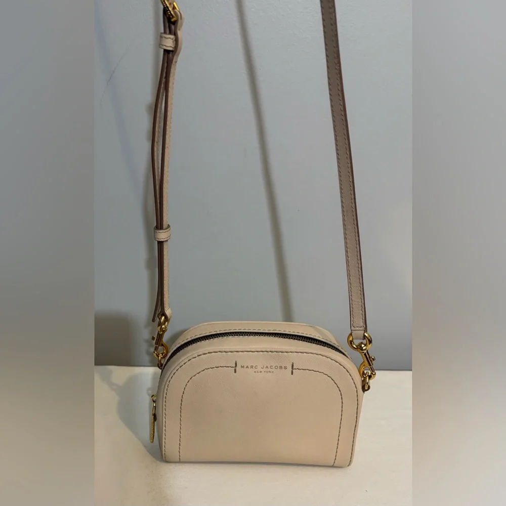 Marc Jacobs Playback Cream Leather Crossbody Shoulder Bag